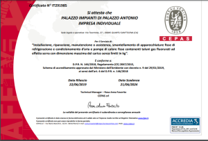 certificazione ditta palazzo impianti